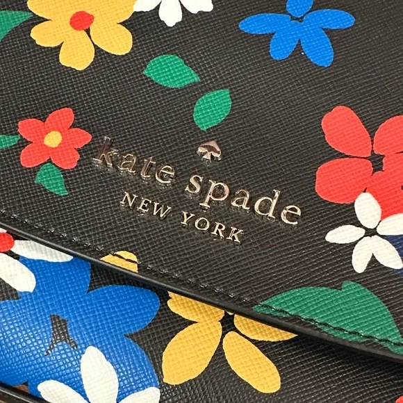 Kate Spade Black Multicolor Floral Clutch ✨ - Picture 5 of 5